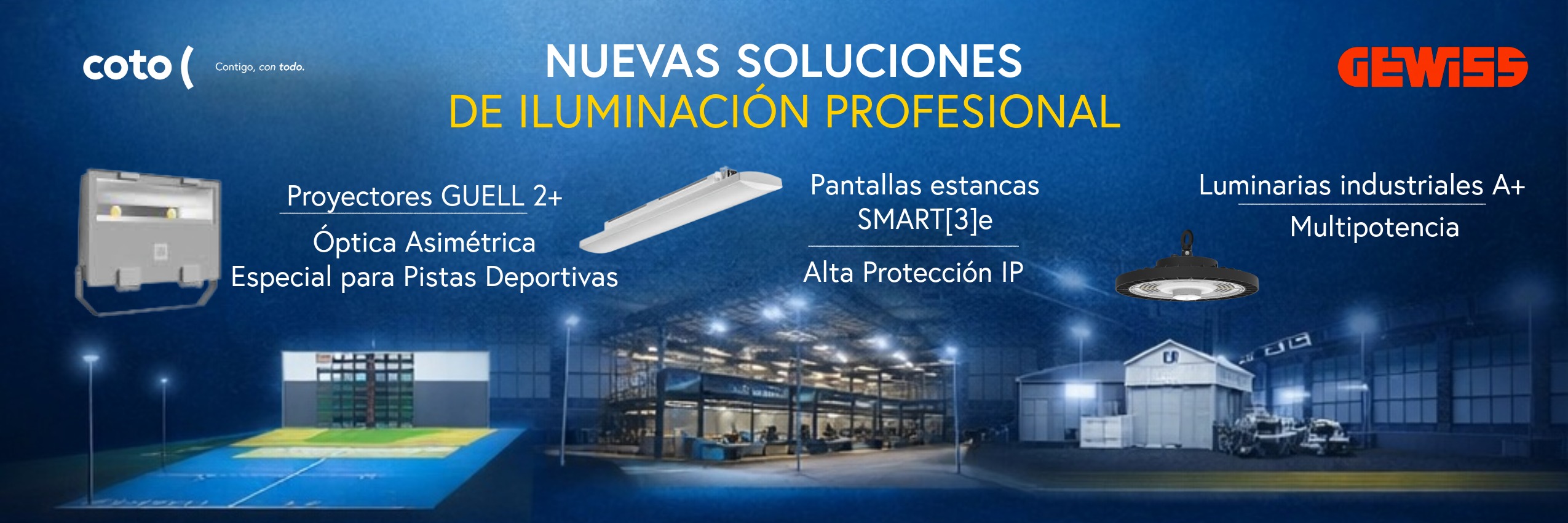 Nuevas incorporaciones en iluminación profesional de la mano de Gewiss
